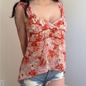 Flowy Orange Top